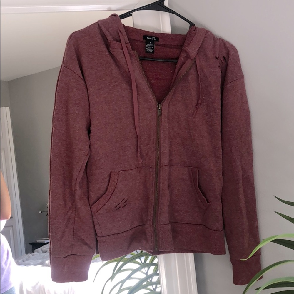 Maroon zip up